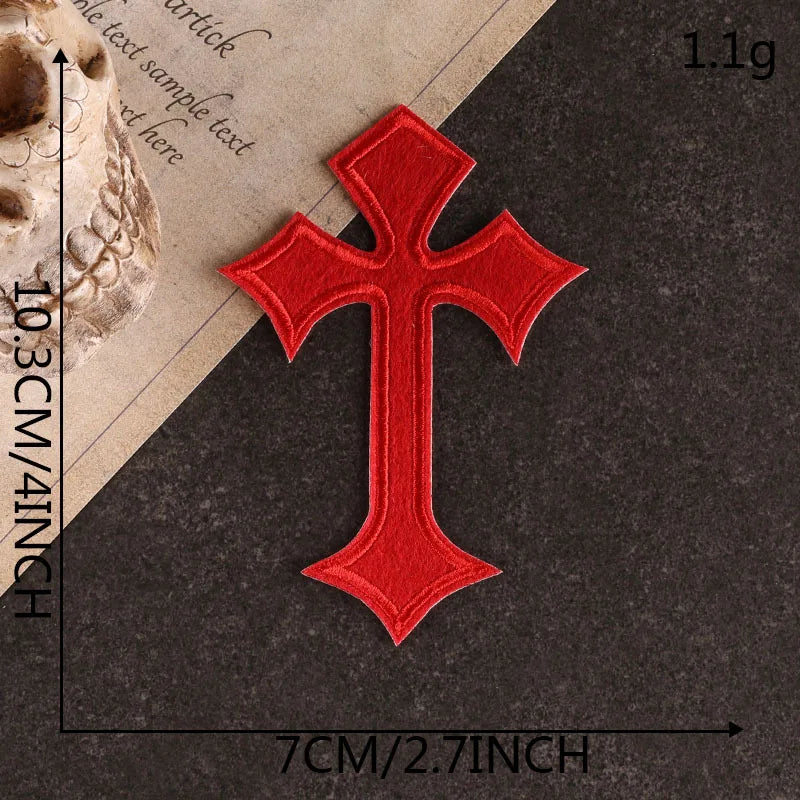 Vibrant Cross Stitch Iron-On Patch Collection