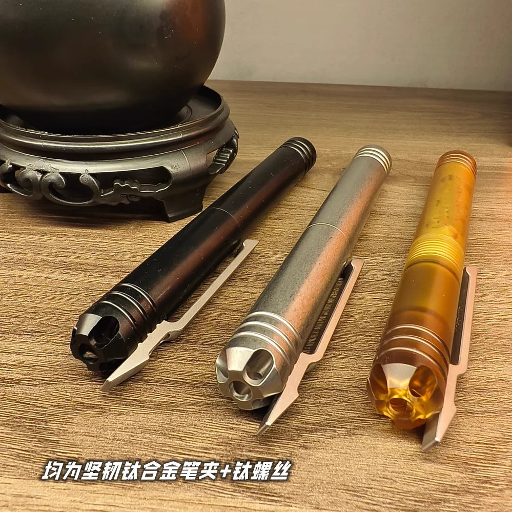 EDC Ultem Imported PEI Titanium Alloy Pen With Collection Writing Multi-functional Portable Outdoor EDC Tools