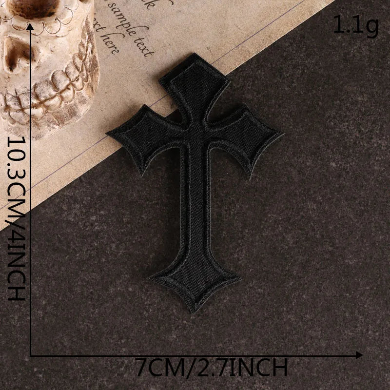 Vibrant Cross Stitch Iron-On Patch Collection