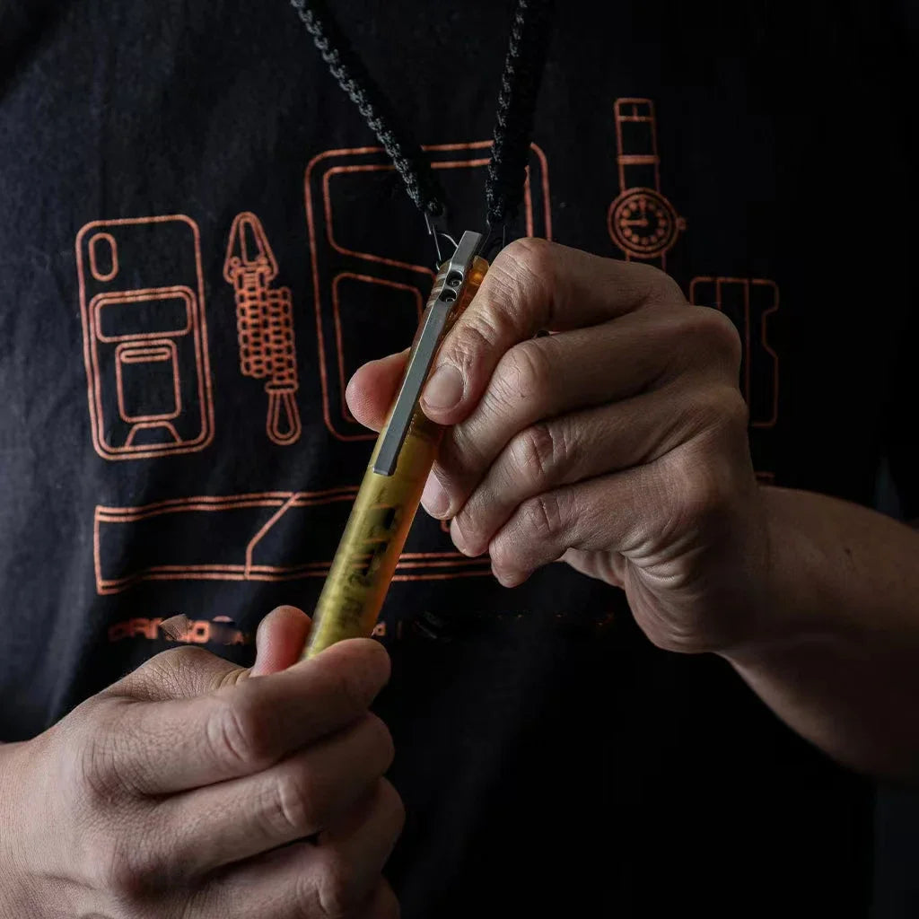 EDC Ultem Imported PEI Titanium Alloy Pen With Collection Writing Multi-functional Portable Outdoor EDC Tools