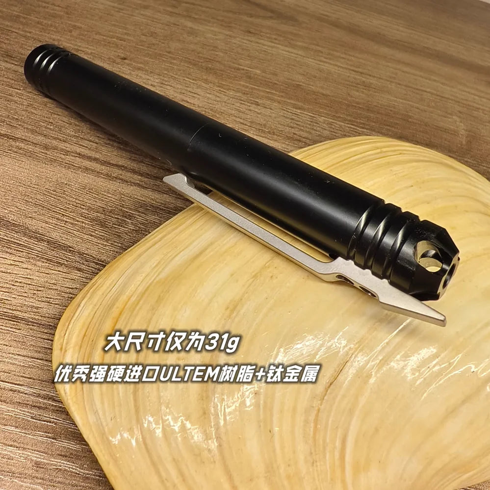 EDC Ultem Imported PEI Titanium Alloy Pen With Collection Writing Multi-functional Portable Outdoor EDC Tools