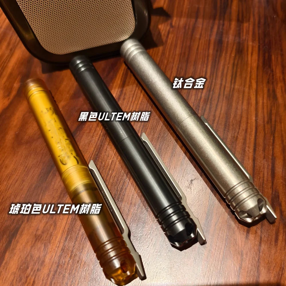 EDC Ultem Imported PEI Titanium Alloy Pen With Collection Writing Multi-functional Portable Outdoor EDC Tools