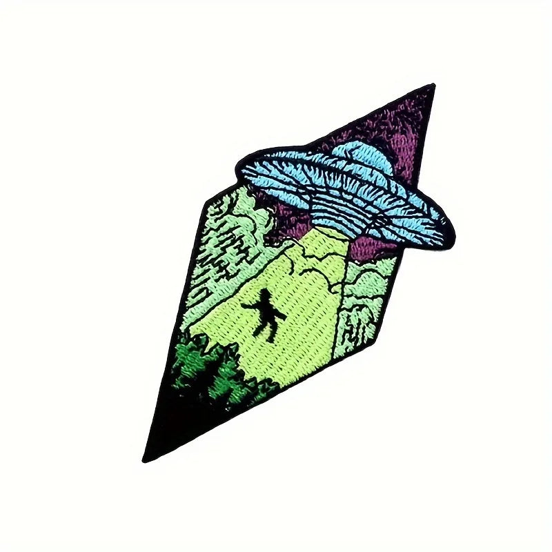 UFO Alien Embroidered Iron-On/Sew-On Patch
