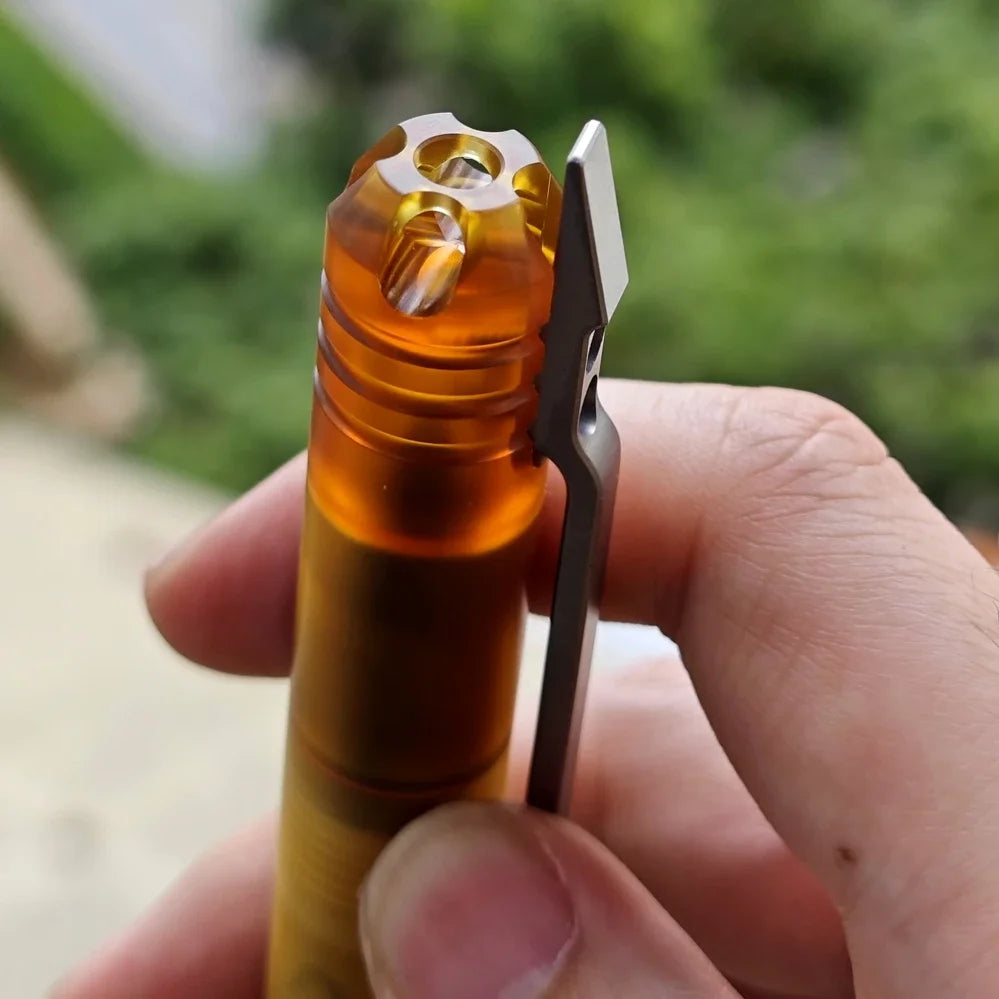 EDC Ultem Imported PEI Titanium Alloy Pen With Collection Writing Multi-functional Portable Outdoor EDC Tools
