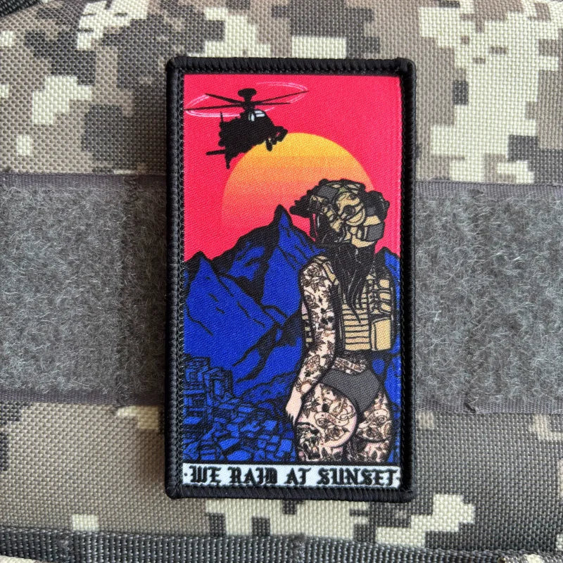 Tactical Girl Tactical Patch We Raid At Sunset Morale Patch