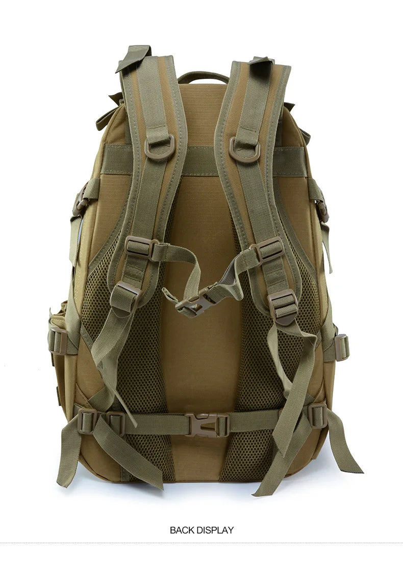 TrailMaster 40L: Men's Tactical Camping Backpack