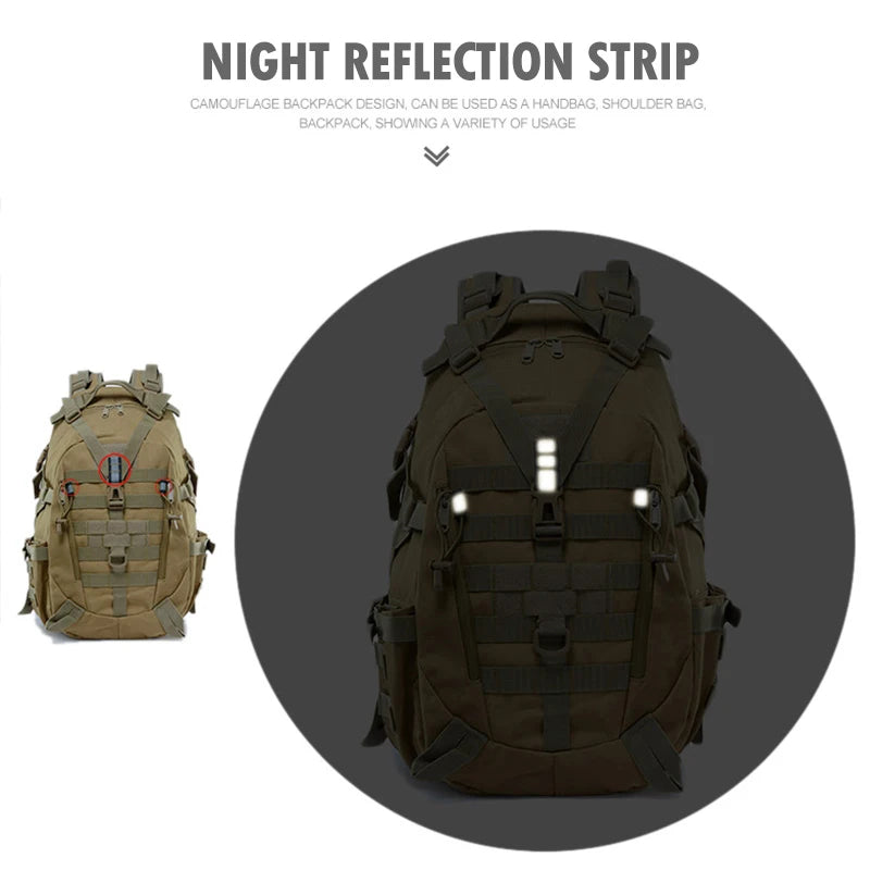 TrailMaster 40L: Men's Tactical Camping Backpack