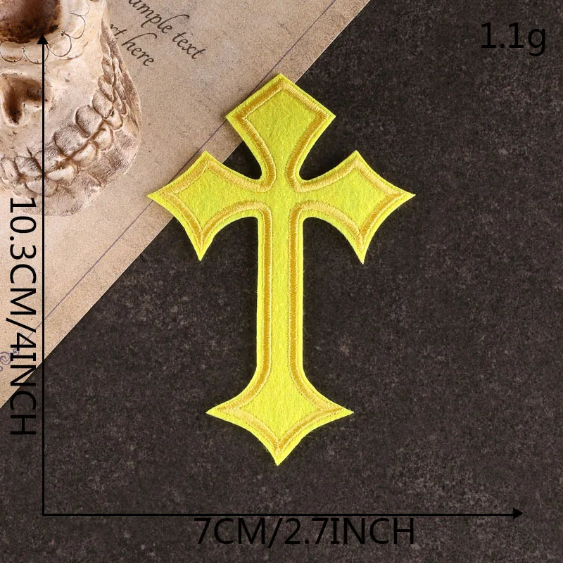 Vibrant Cross Stitch Iron-On Patch Collection