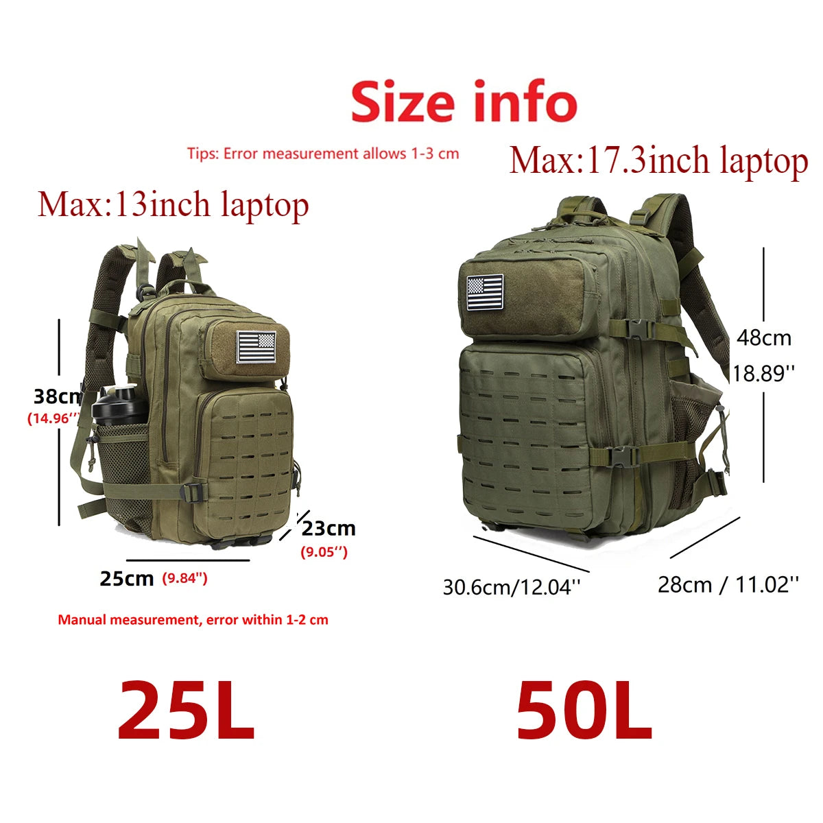TactiHunt Backpack with Bottle Holders