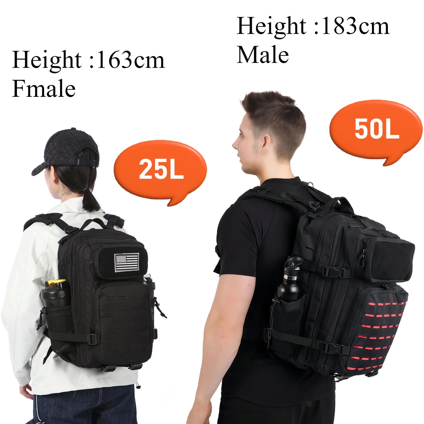 TactiHunt Backpack with Bottle Holders