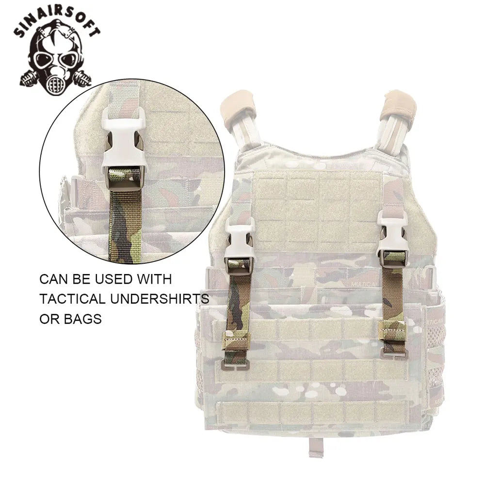 SINAIRSOFT Chest Rig to Vest Adapter Kit Webbing for Molle Vest Chest Rig Multi-camo emersongear Adapter Hunting Accessories