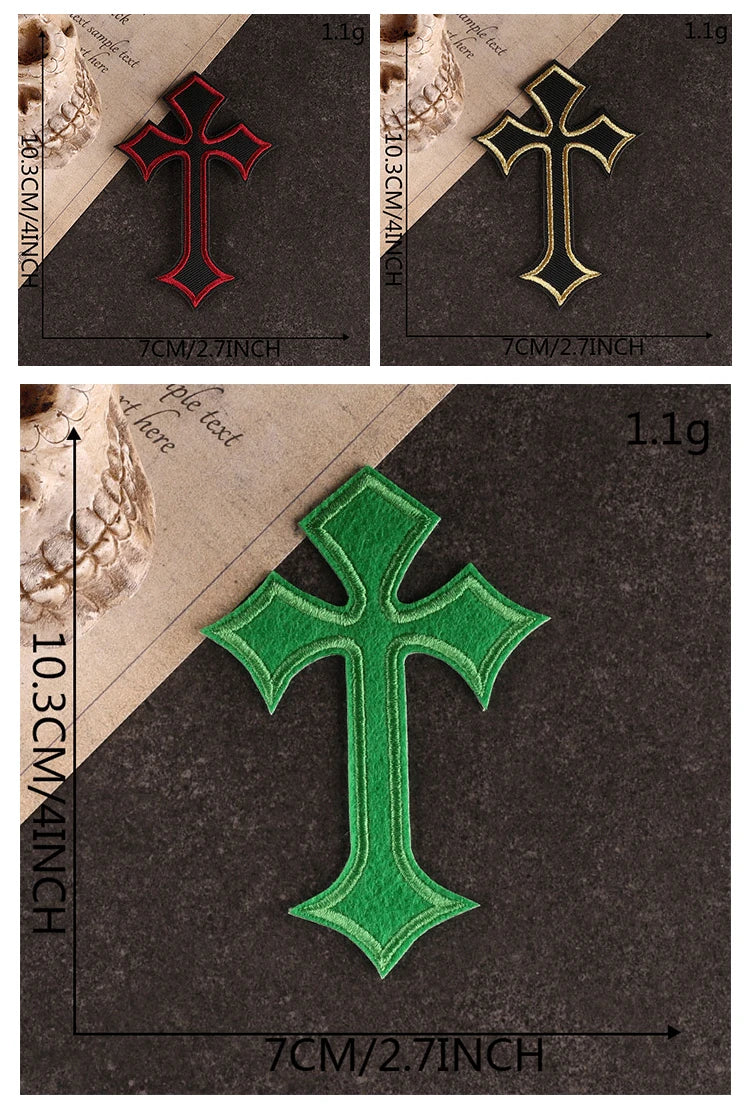 Vibrant Cross Stitch Iron-On Patch Collection