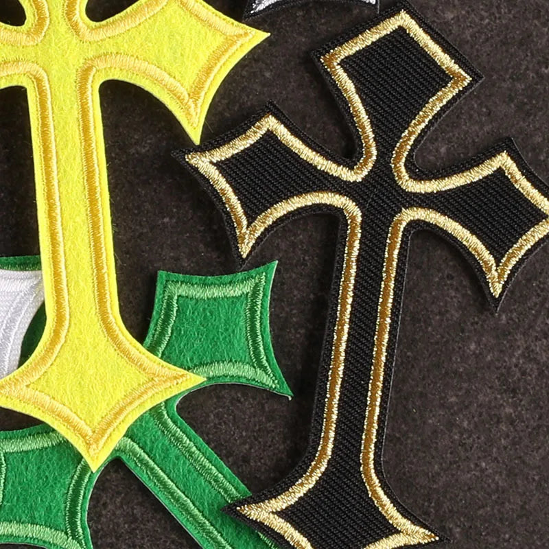Vibrant Cross Stitch Iron-On Patch Collection
