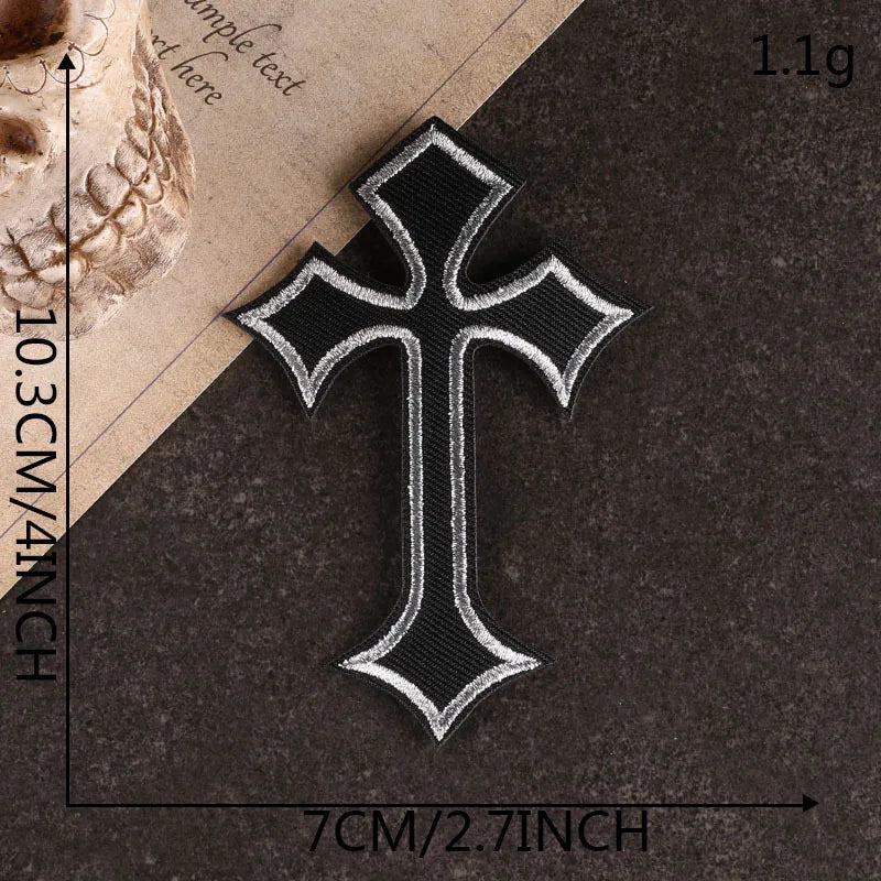 Vibrant Cross Stitch Iron-On Patch Collection