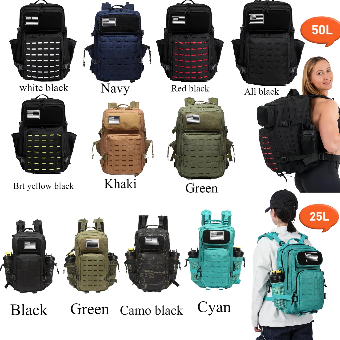 TactiHunt Backpack with Bottle Holders