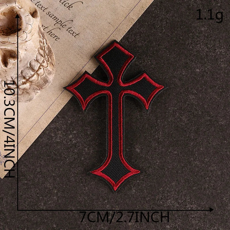 Vibrant Cross Stitch Iron-On Patch Collection