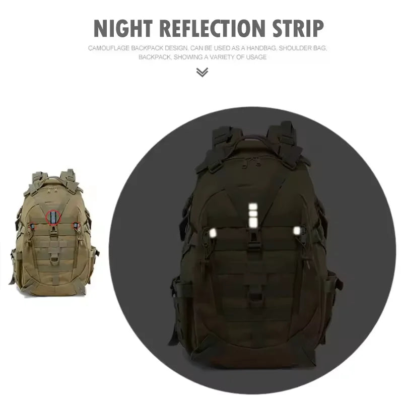 TrailMaster 40L: Men's Tactical Camping Backpack