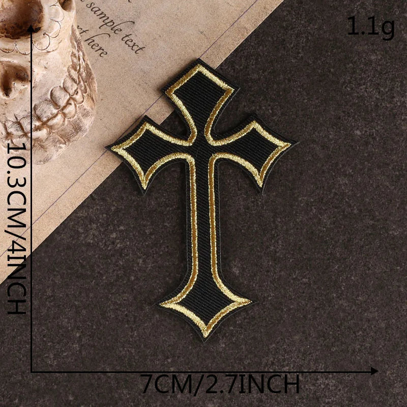 Vibrant Cross Stitch Iron-On Patch Collection