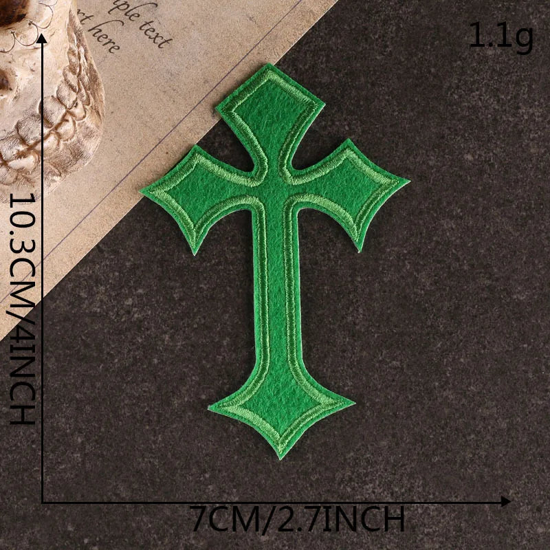 Vibrant Cross Stitch Iron-On Patch Collection