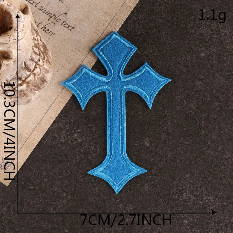 Vibrant Cross Stitch Iron-On Patch Collection