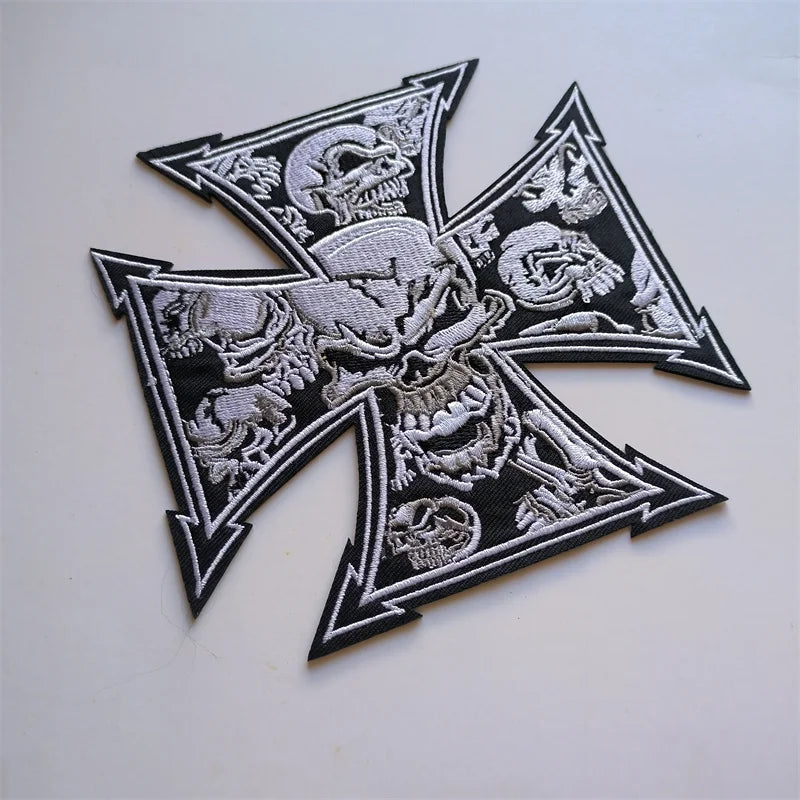 Maltese 3 Skull Cross Patch